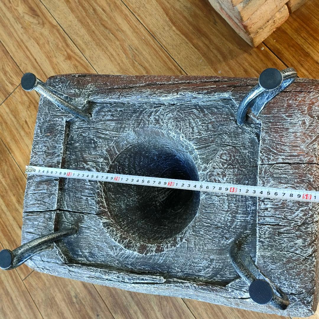 KAJA 古木 ガラス天板 ローテーブル アジアン リゾート モダンインテリア