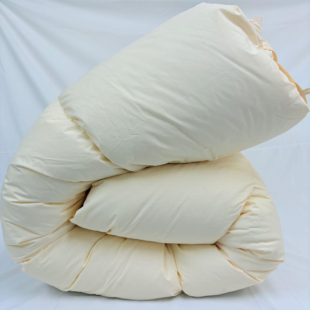 羽毛布団 クイーン ポーランド産ホワイトマザーグース プレミアムゴールド キナリ