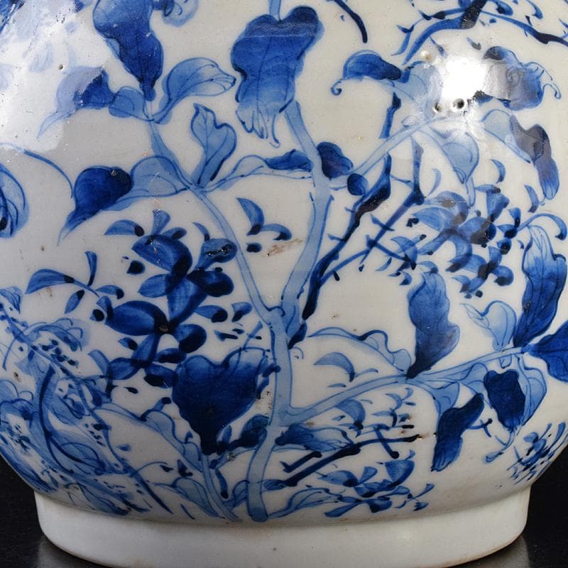 瀬戸焼　古瀬戸　染付　花文瓶　M　R7809B