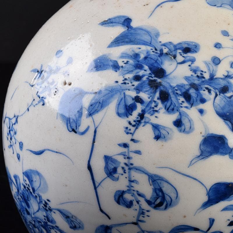 瀬戸焼　古瀬戸　染付　花文瓶　M　R7809B