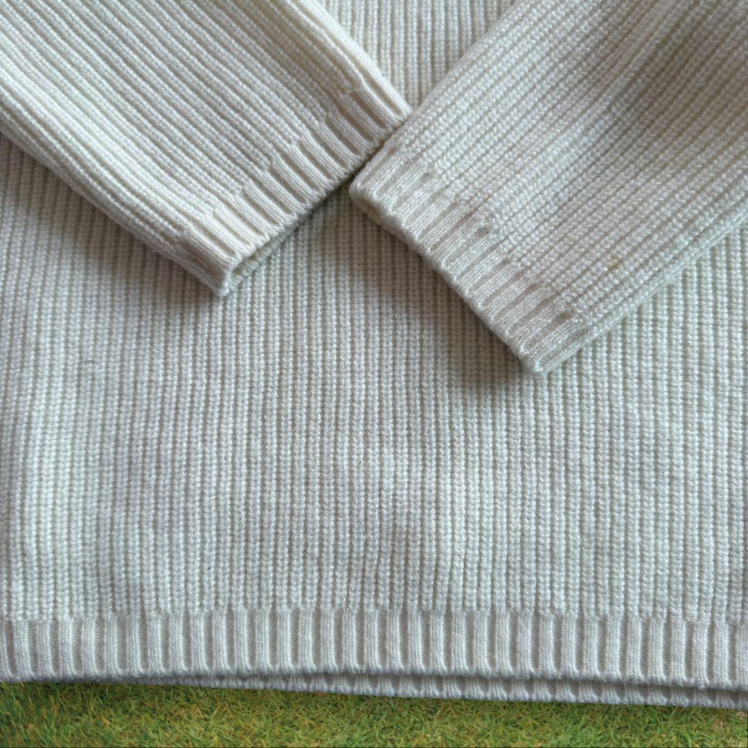 マスターバニー　ニット　セーター　M〜L相当　中綿ダウン　ウール100% 白