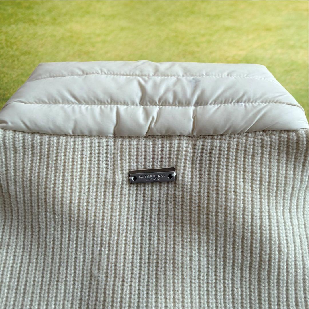 マスターバニー　ニット　セーター　M〜L相当　中綿ダウン　ウール100% 白