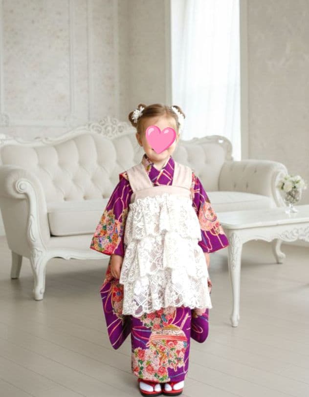 専用です☆アンティーク紫色着物単品☆3歳から５歳七五三女の子
