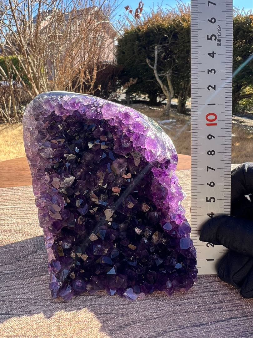 A398 高品質アメジストドーム パワーストーン 紫水晶 天然石 置き物