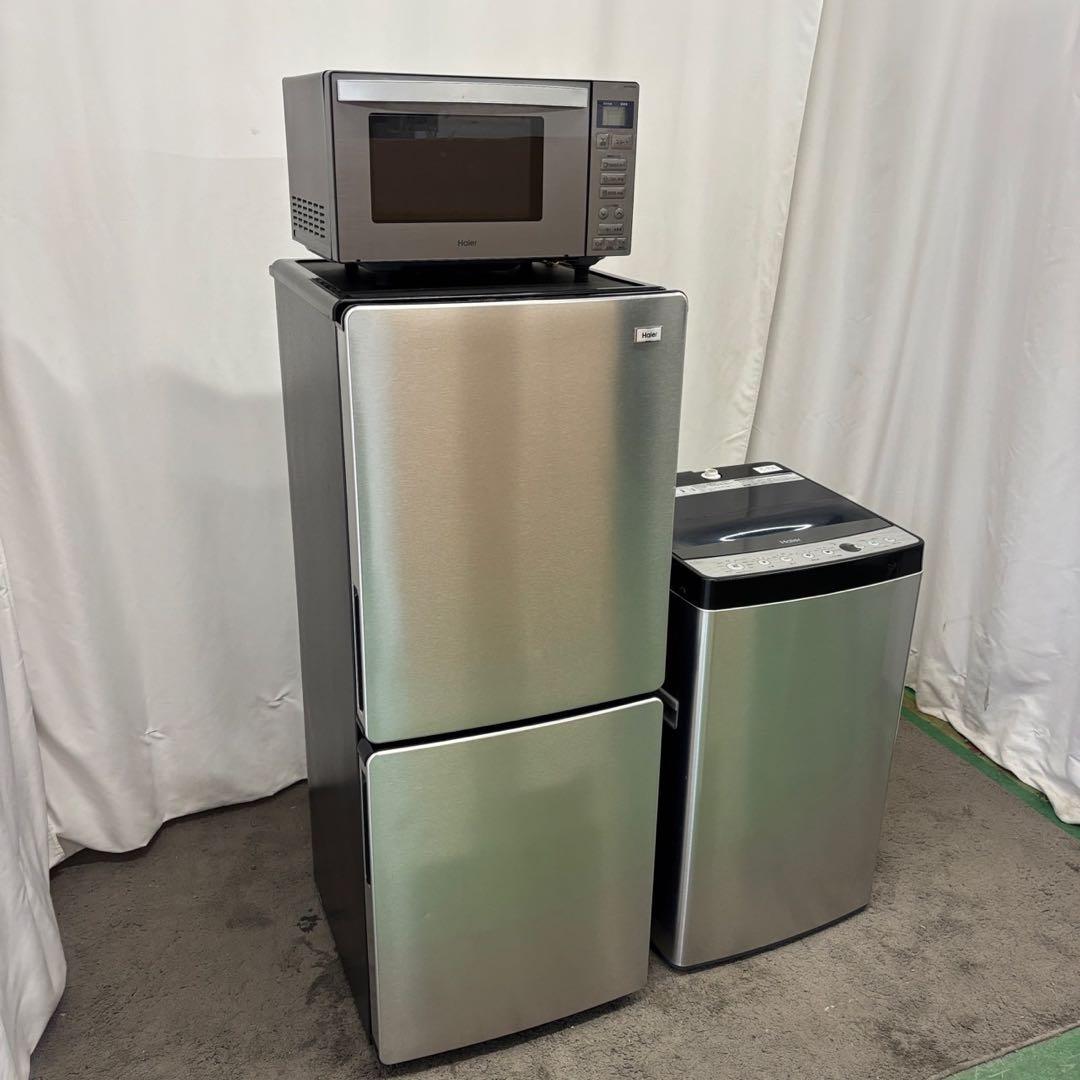 147⭕️冷蔵庫　洗濯機　レンジ　シルバー　一人暮らし　家電セット　安い　設置無料