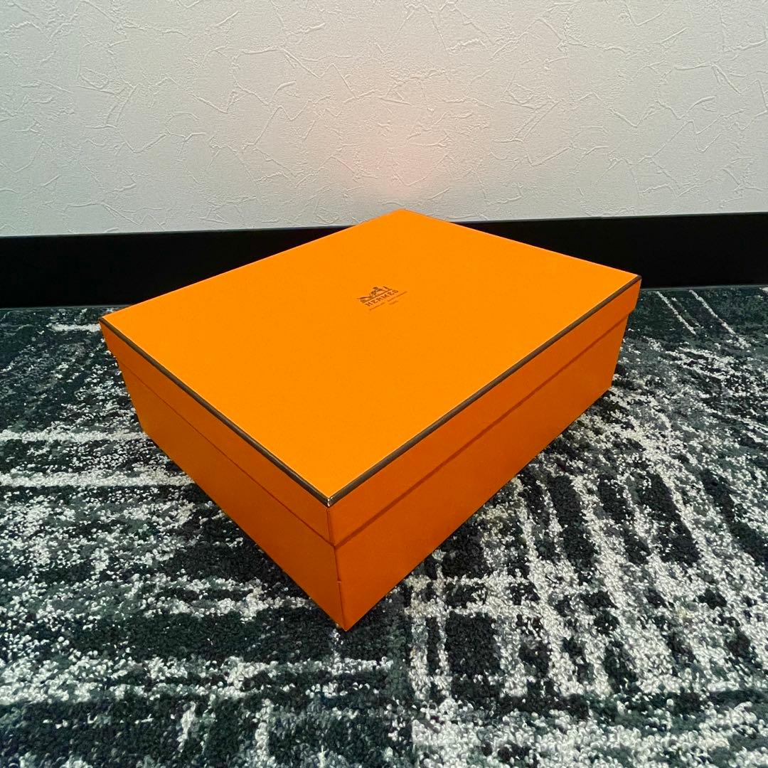 36 美品　HERMES　エルメス　ケリー25用　オレンジ　空箱　長方形