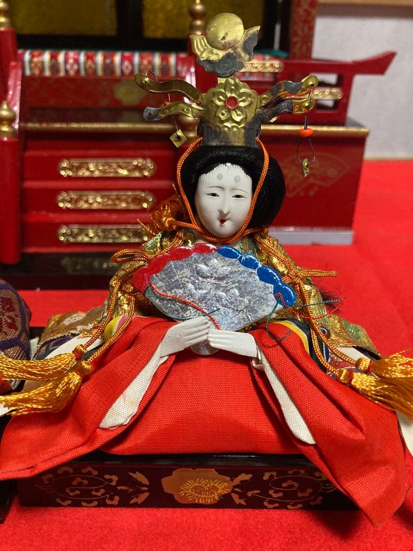 まこちゃん‼️希少❶【木製雛御殿】②【芥子雛】親王・内親王・十三人小ぶり