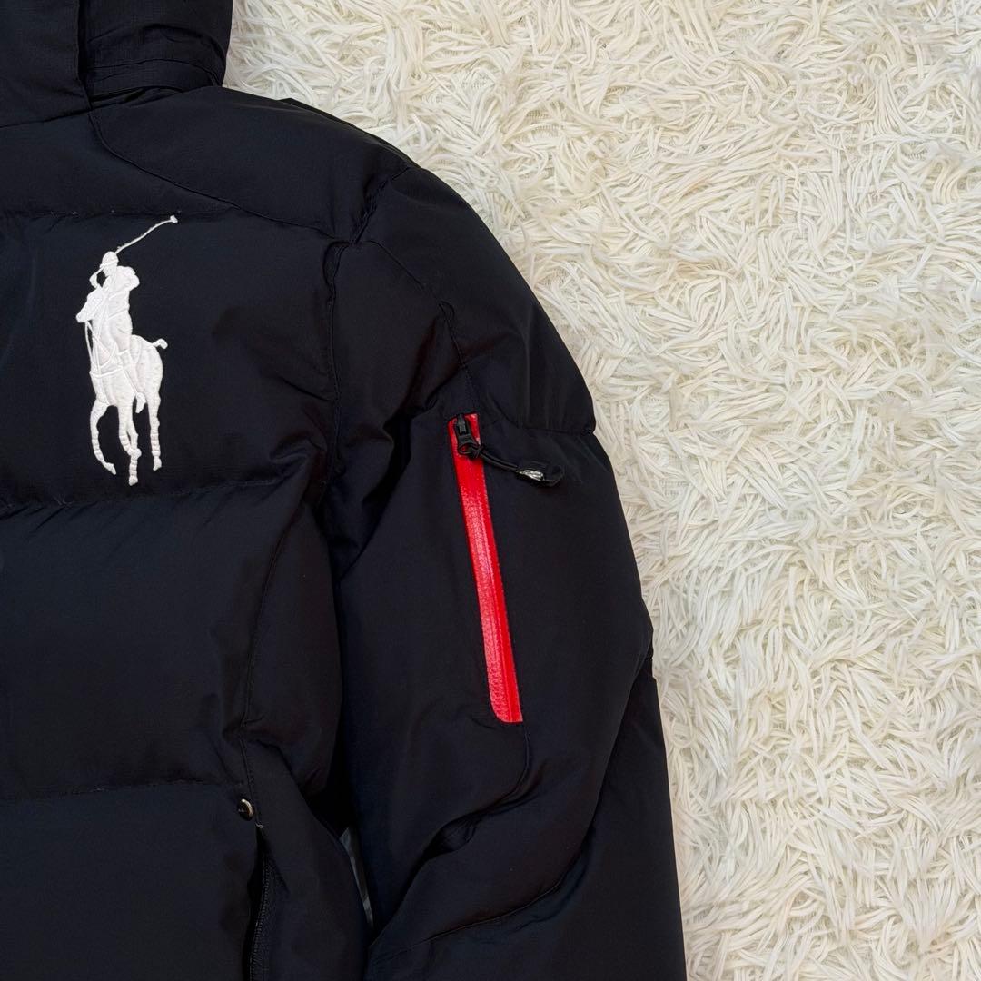 1951　ポロラルフローレン　ダウンジャケット　ビッグポニー　XS　黒　赤