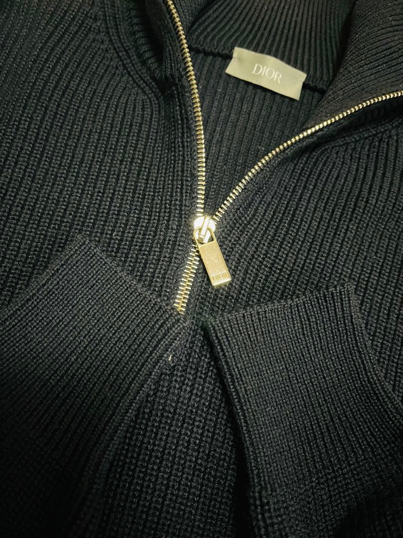 ひ*げ様 DIOR ディオール ハイカラー ジップセーター メンズ レディース