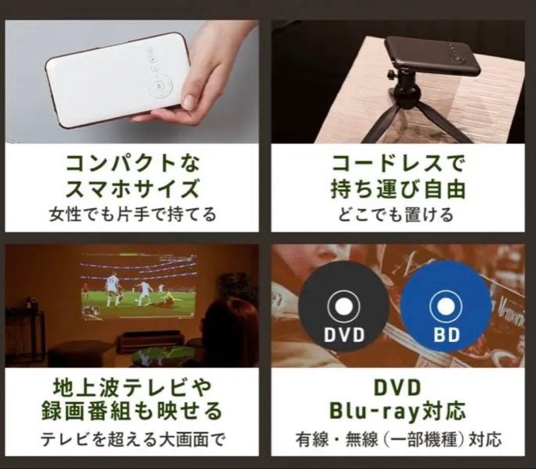 UENO-mono KABENI ミニプロジェクター ブラック　カベーニ