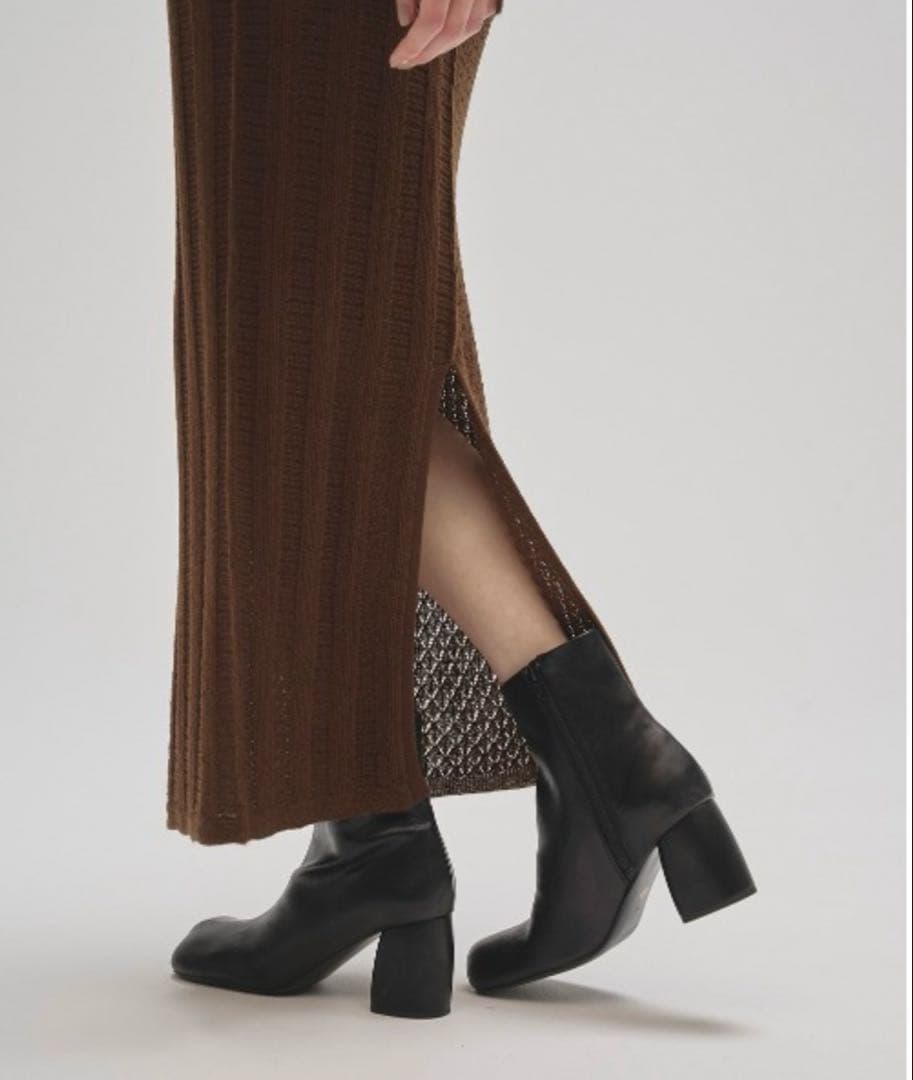 TODAYFUL Square Short Boots 黒　37(23.5)