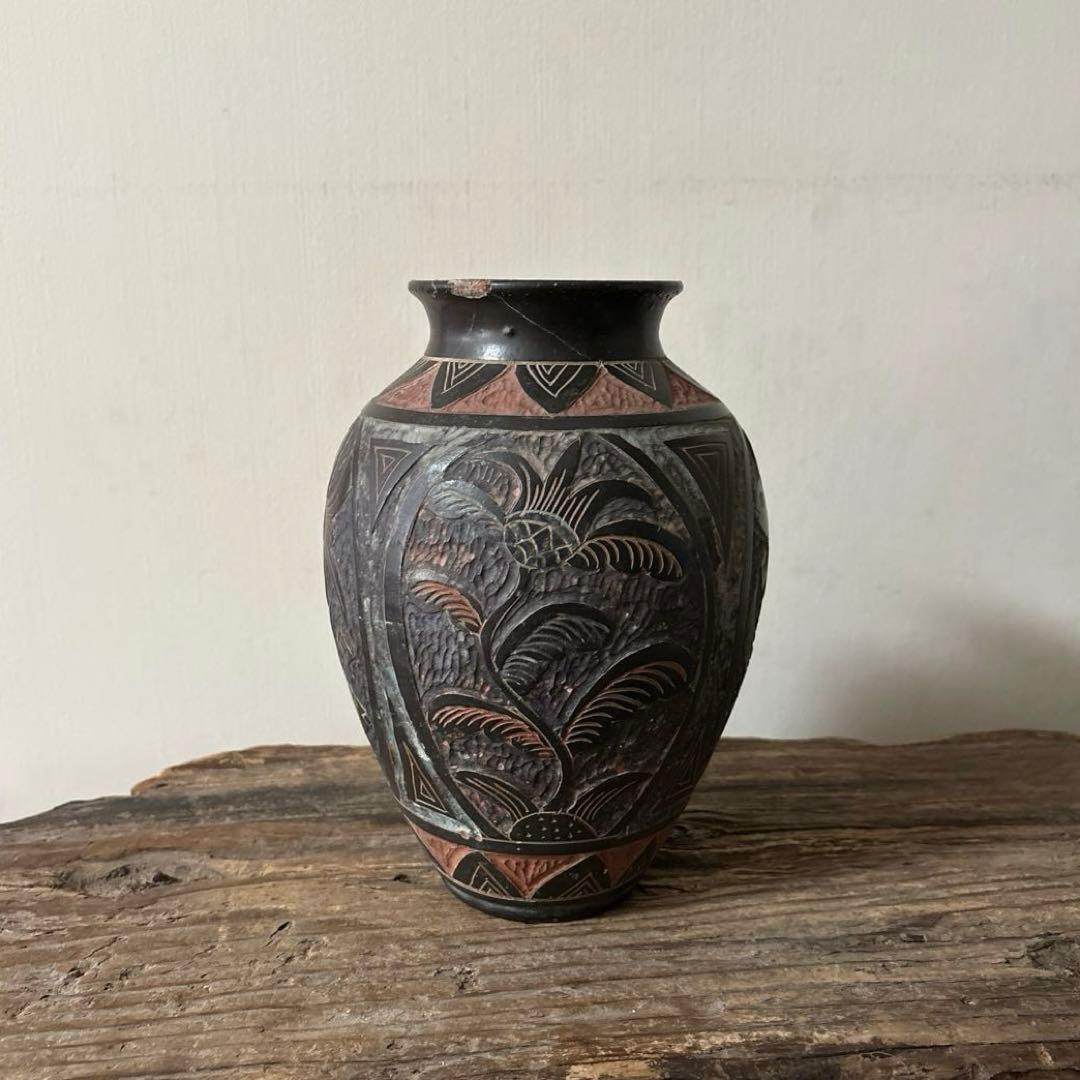 琉球　古典焼　小壺　⑤壺屋焼　やちむん　古民芸　アンティーク　骨董　検:李朝.