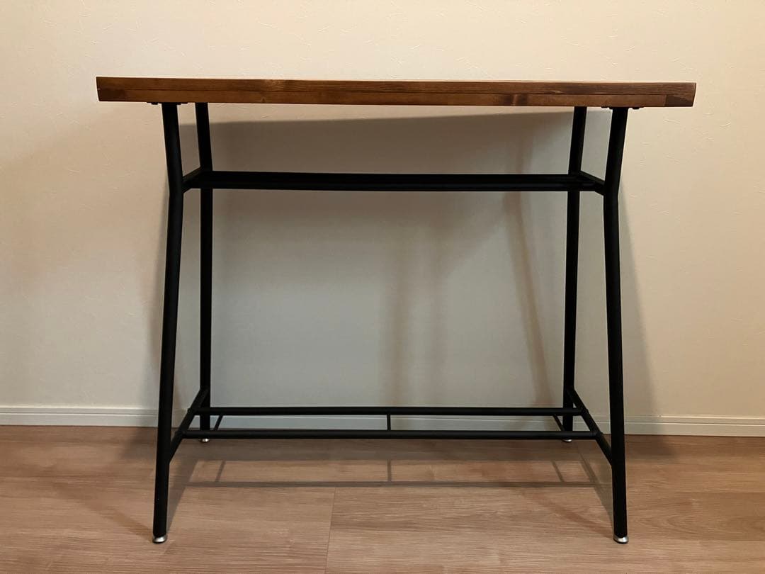 カウンターテーブル◆CD-96◆バーテーブル/ハイテーブル◆メタル+天然木◆美品