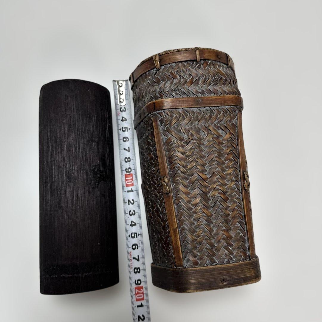 花籠 竹籠 竹カゴ ビンテージ アンティーク 竹工芸 工芸品 茶道具 花道具