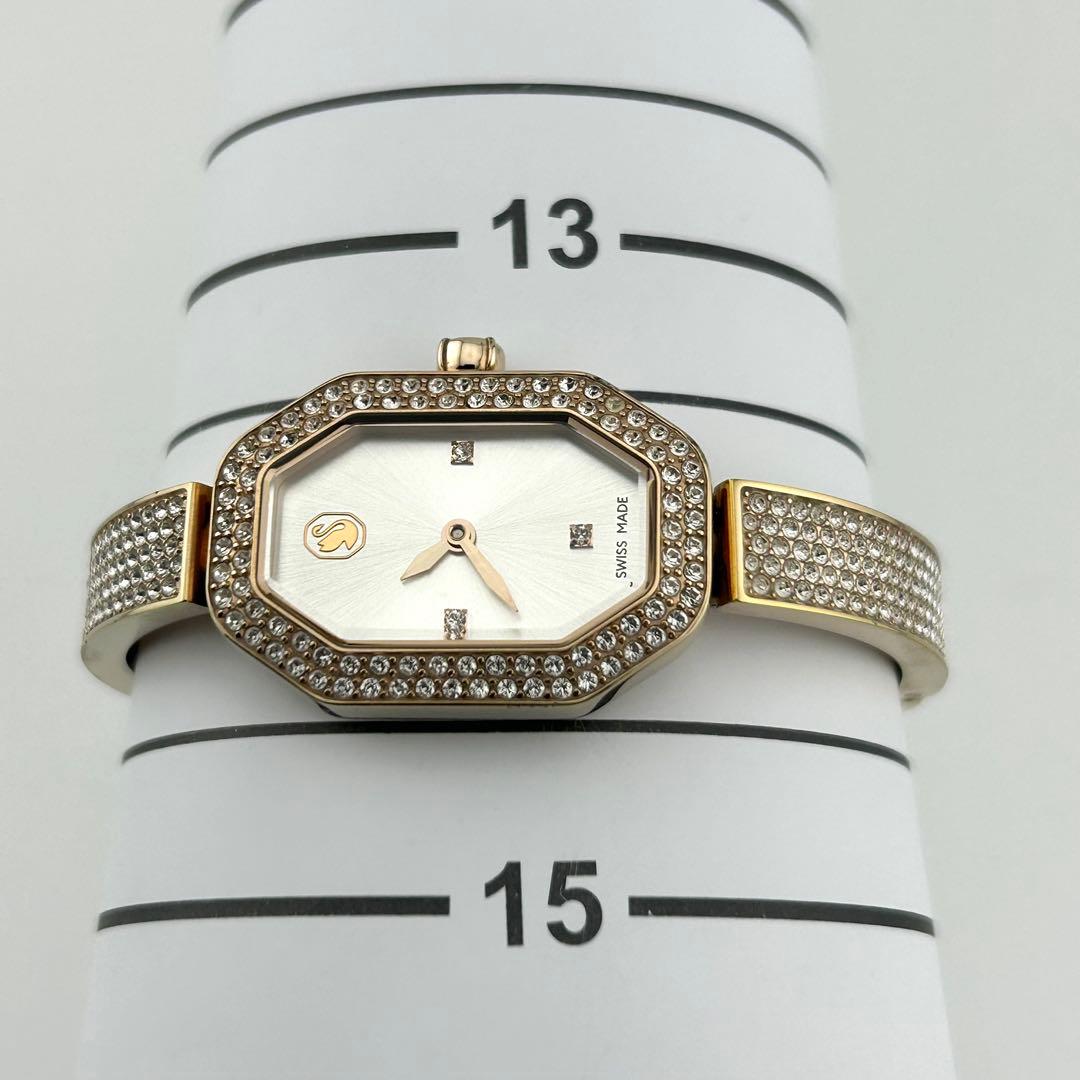 【稼働品】スワロフスキー Dextera Bangle ウォッチ ローズゴールド