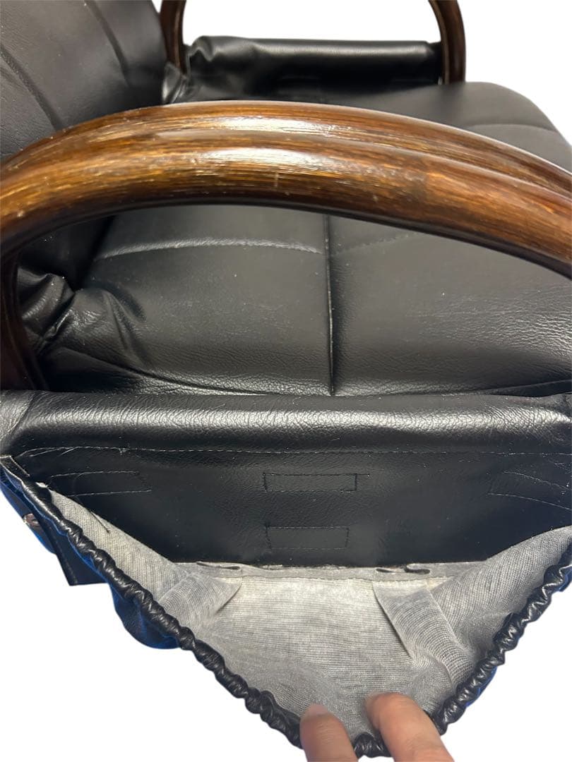 合皮張りリクライニングチェア　回転式座椅子