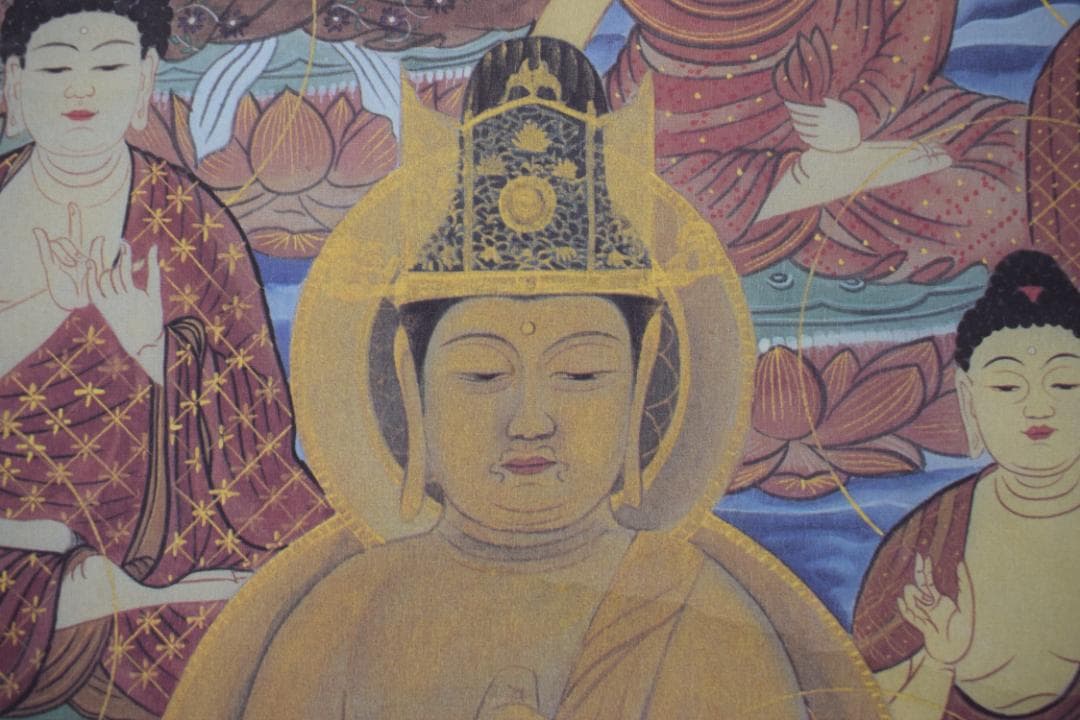 【複製】名称不詳/十三佛図/弘法大師/弘法十三佛図/工芸品/掛軸☆宝船☆Z-96