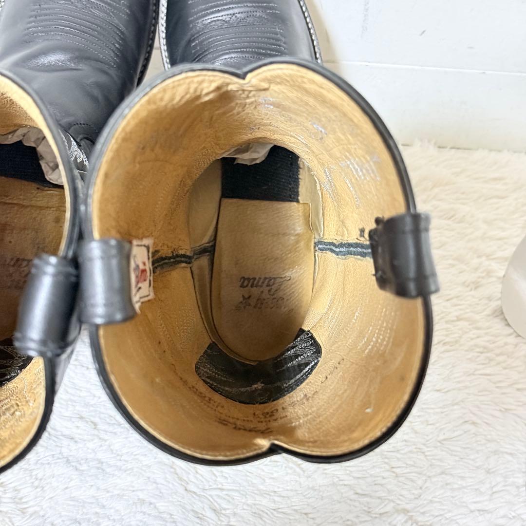 極美品✨トニーラマ　レザー　ブラックスタリオン　ウエスタンブーツ　9 1/2D