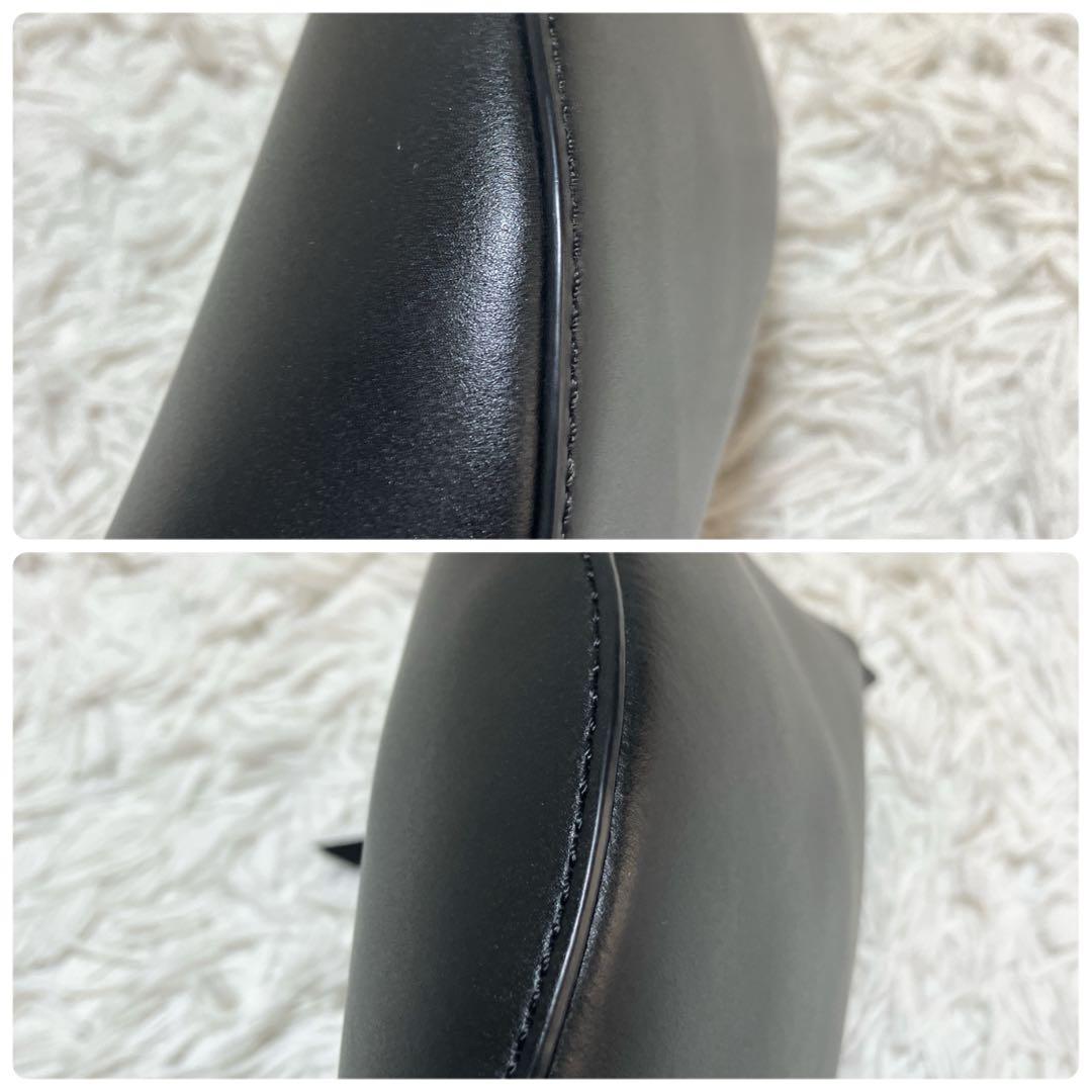 美品 ICICLE アイシクル ボディバッグ レザー ブラック