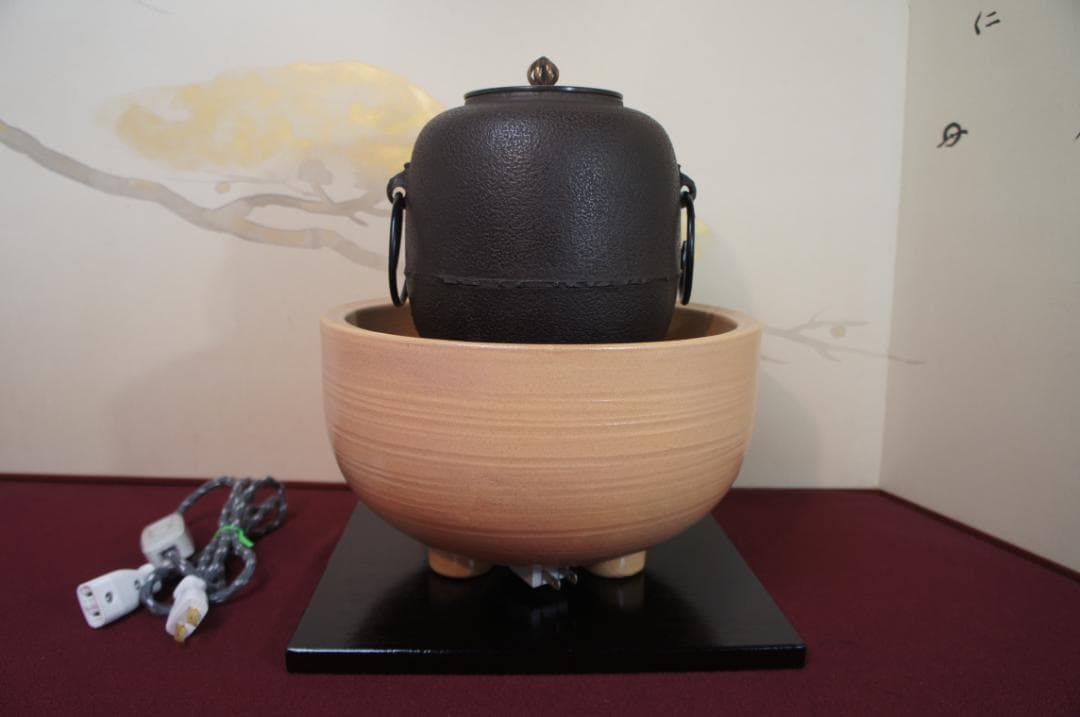 専用)御本風炉(道安型)電熱器 敷板 棗釜 釜鐶 送料込み