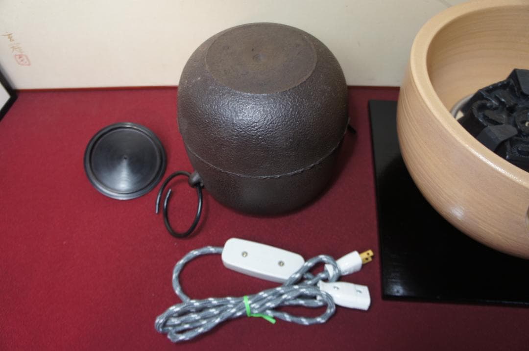 専用)御本風炉(道安型)電熱器 敷板 棗釜 釜鐶 送料込み