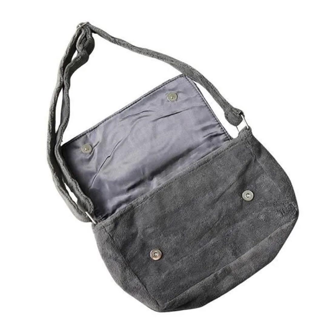 レア◎チャコールグレー ショルダーバッグ