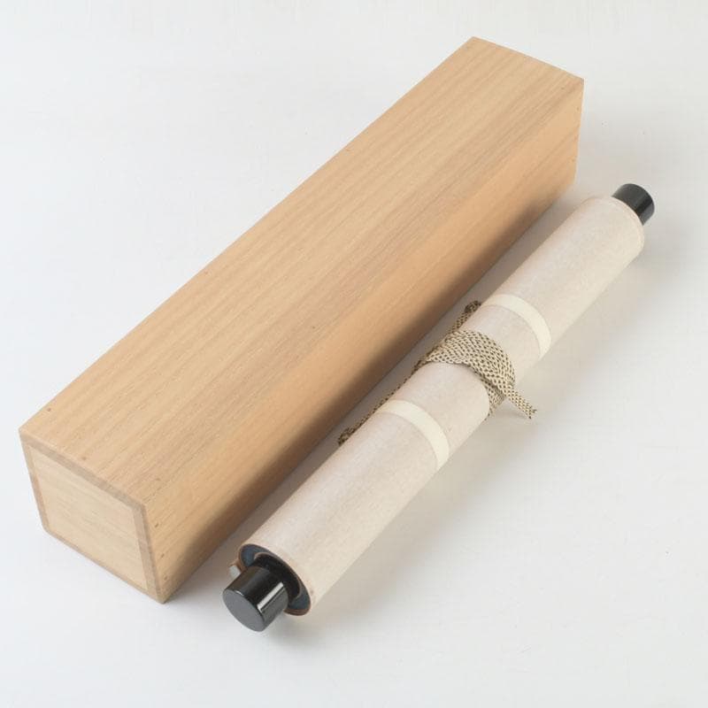 掛軸　前大徳　福本積應筆　一行画賛　「百々千々萬々歳」　共箱　C　9792A