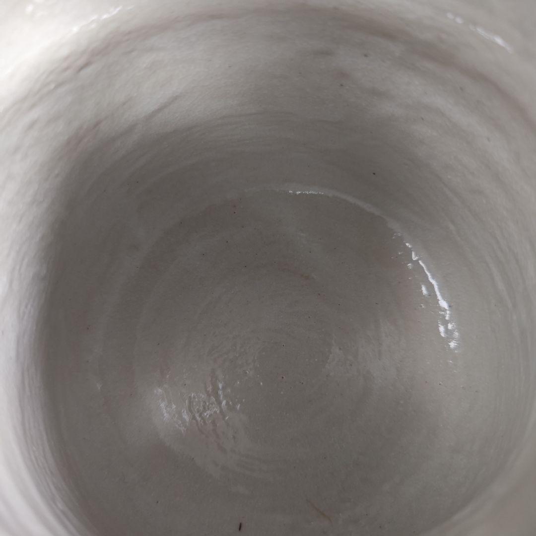 ウ263 水指『山口錠鉄作』『志野　水指　共箱』茶道具