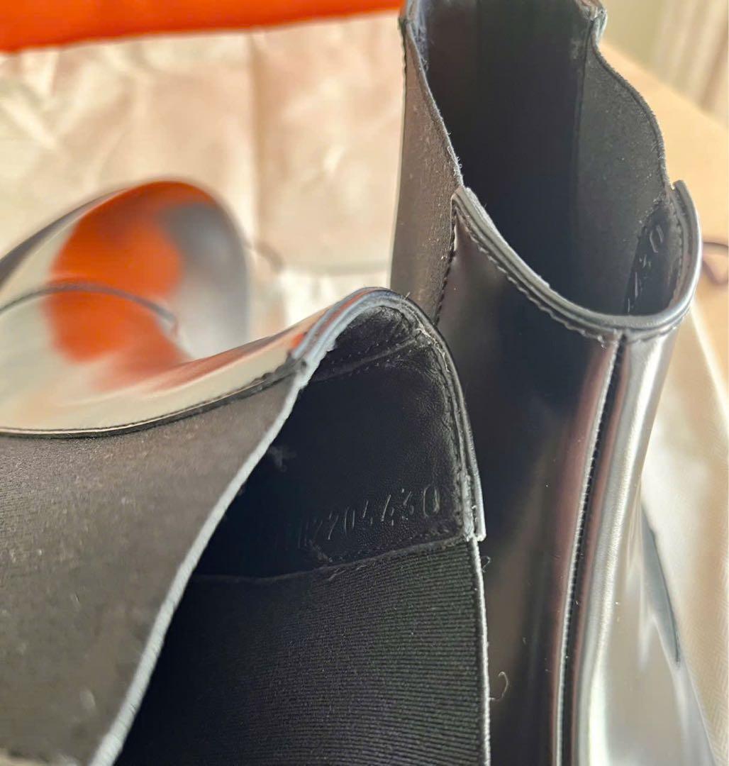 未使用 エルメス フュージョン カーフレザー サイドゴアブーツ43/27.5cm