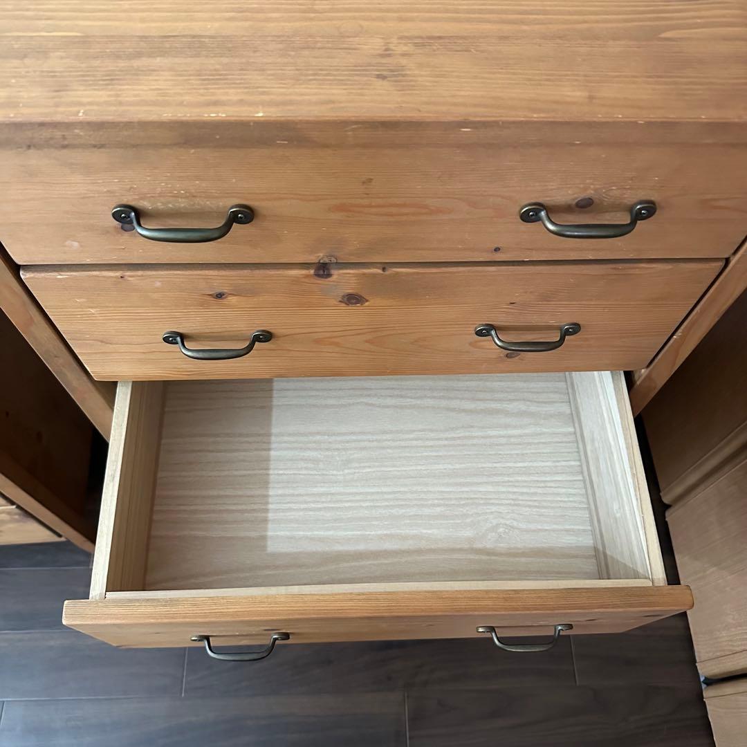 ナチュラルウッド 6段チェスト