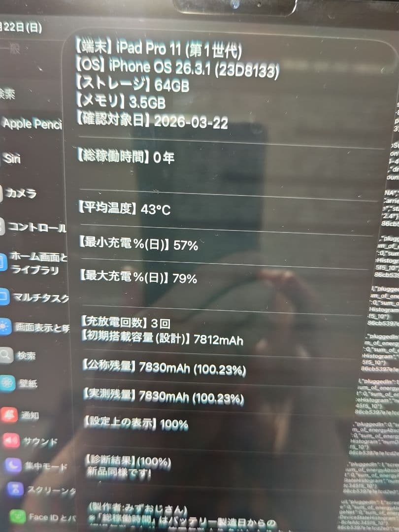 Apple iPad pro 11インチ 64GB シルバー