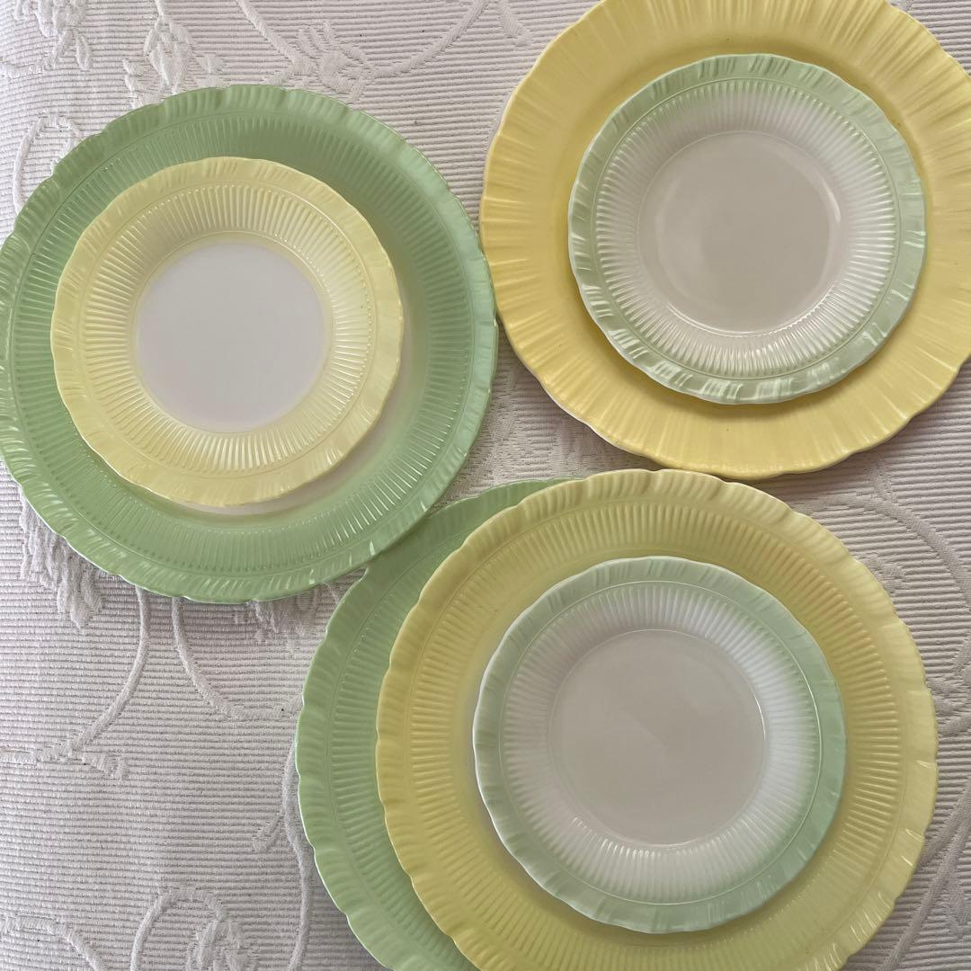 アメリカ　ビンテージ　マクベスエバンス　クレマックス　プレート　大小7枚組