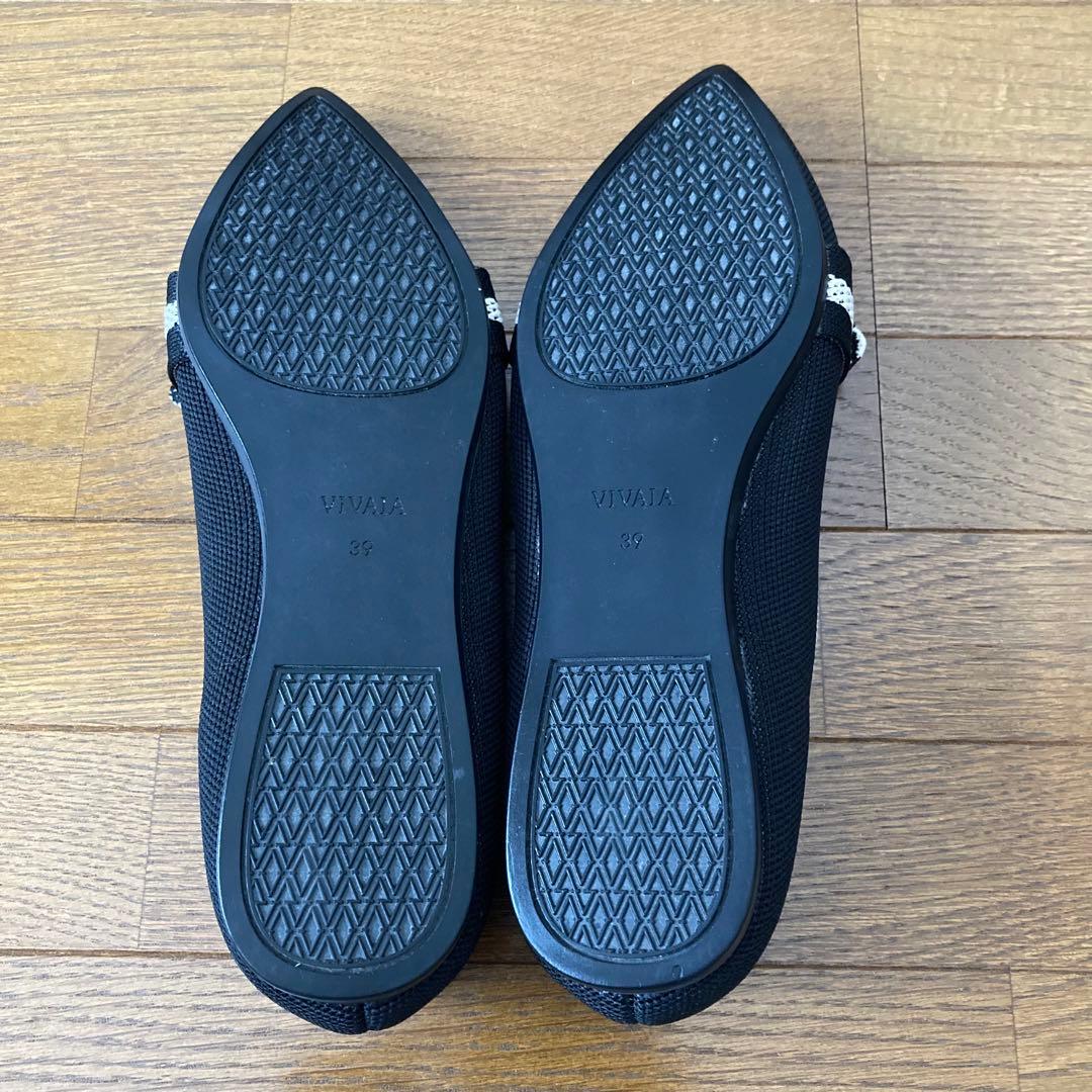 25cm VIVIA ♪ Michelleブラック ローファーリボンフラット