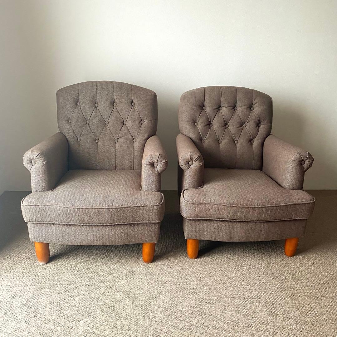 ニトリ★美品　一人掛けソファ　カプリ　クラッシックスタイル　ローソファ