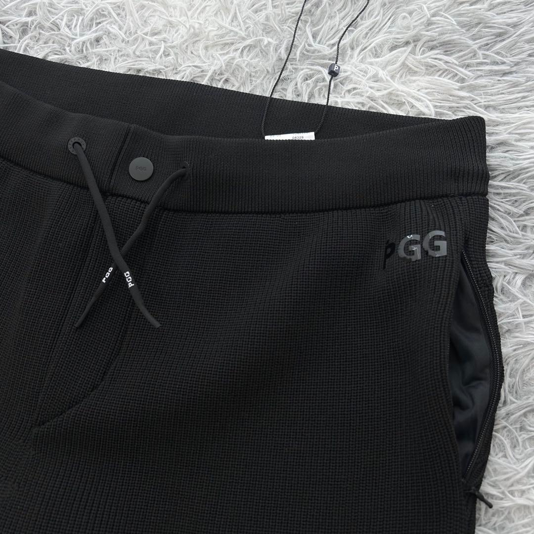 新品　PGG パーリーゲイツ　パンツ　ジョガー　ニット　ブラック　ウエストゴム