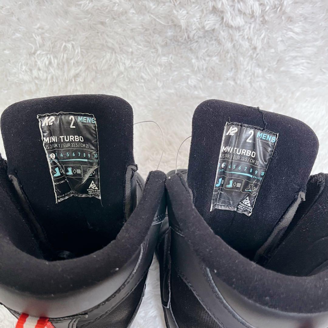 美品　K2 MINI TURBO BOA スノーボードブーツ キッズ用　20cm