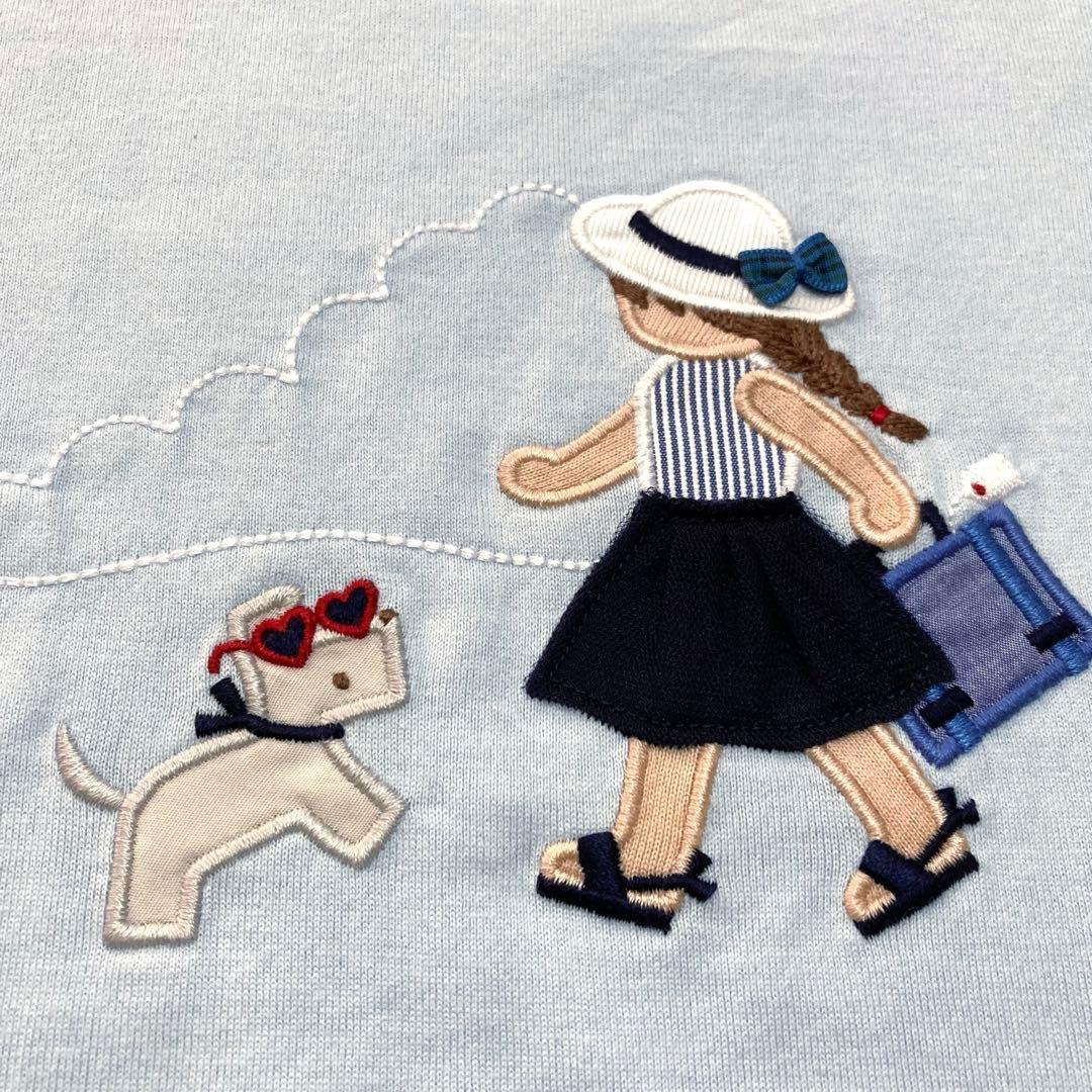 ファミリアの タグ付チュール袖Tシャツ（120サイズ）と 文房具