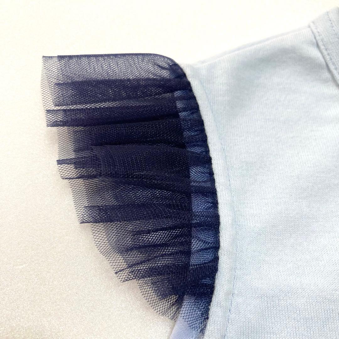 ファミリアの タグ付チュール袖Tシャツ（120サイズ）と 文房具