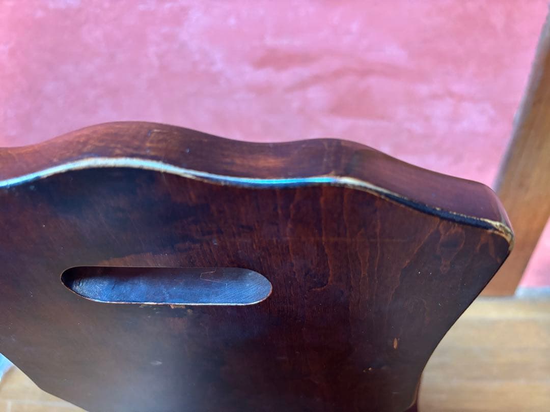 伝統民芸家具　神居民芸　(椅子、板座チェア) 2脚　　②