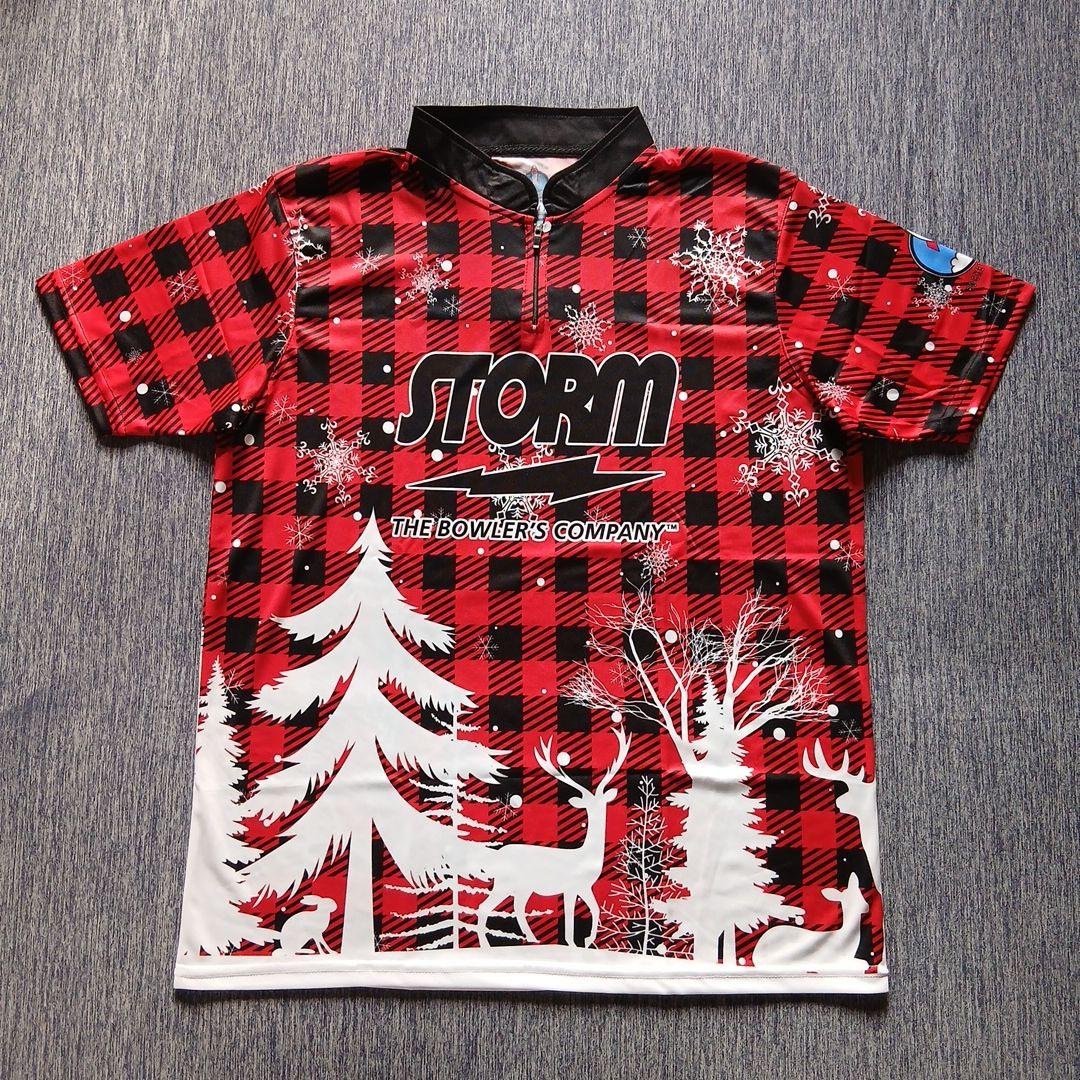 日本未発売✨新品✨STORM　【L】　レッド　チェック　雪　トナカイ