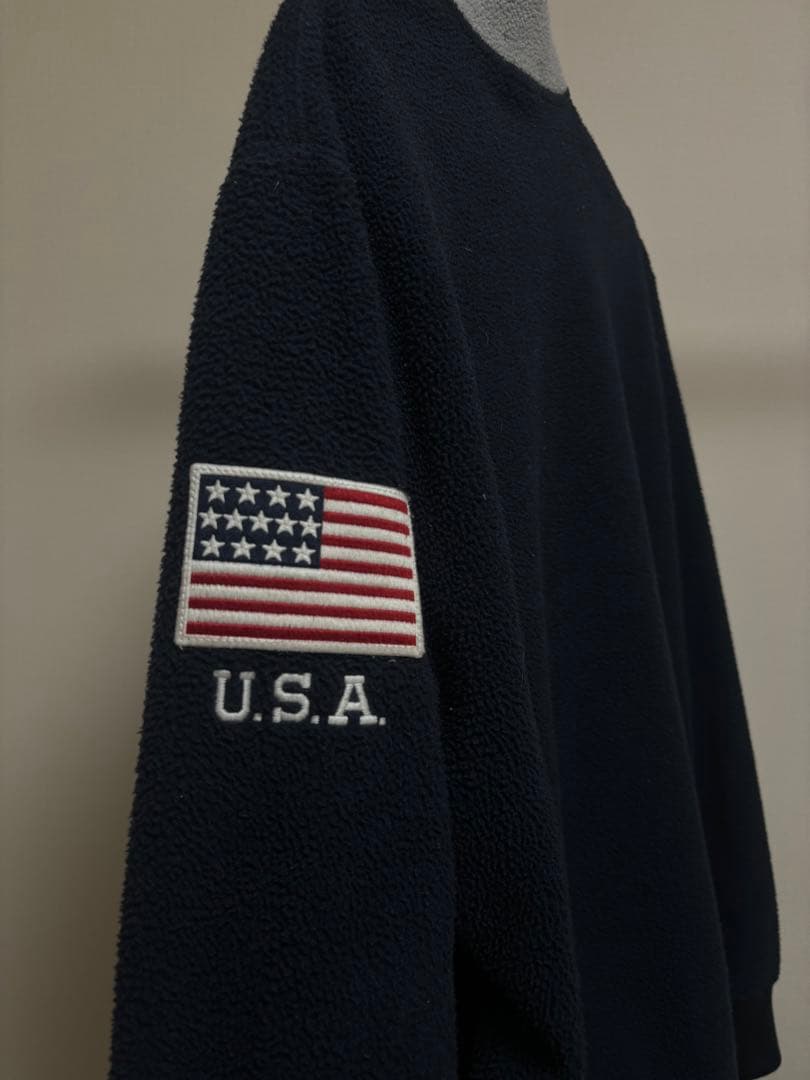 Polo ポロ　ラルフローレン　ネイビー ハーフジップ フリース　上着