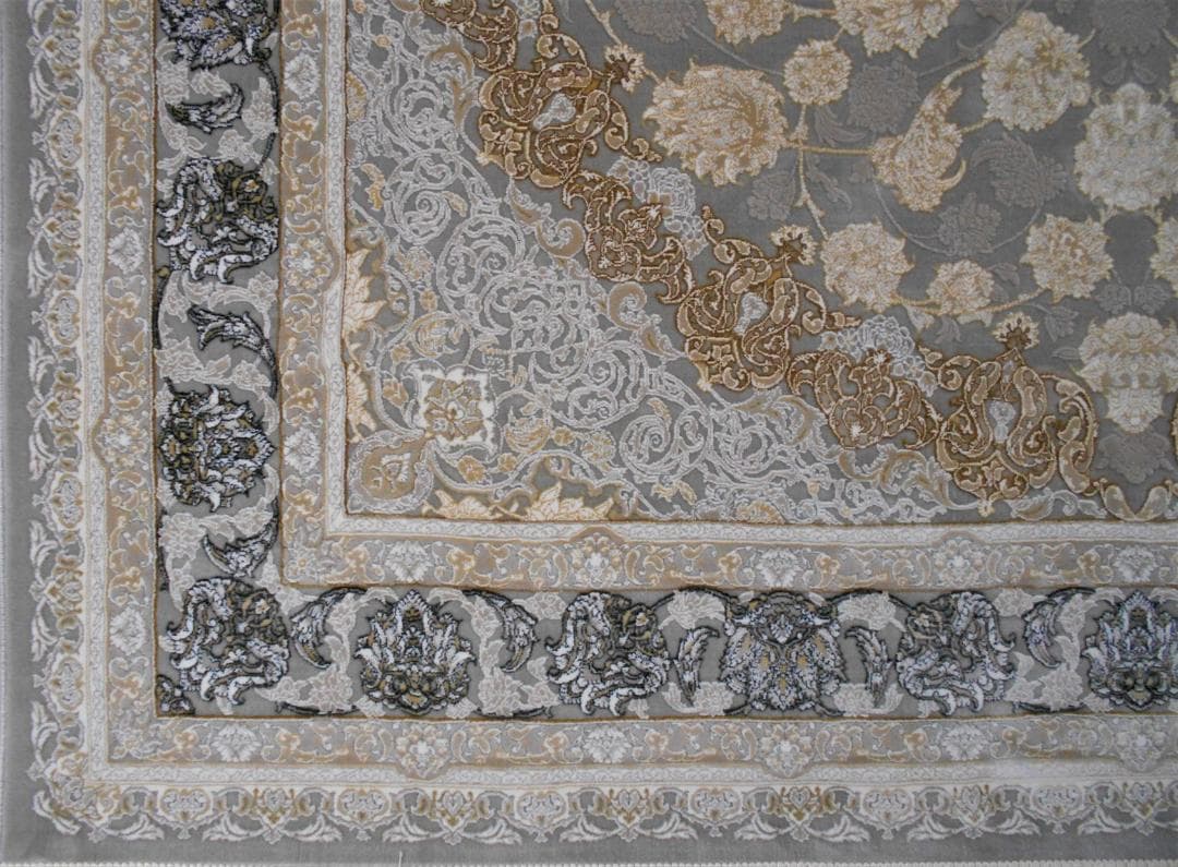 立体柄、144万ノット！本場イラン産 絨毯 ！150×225cm-202621