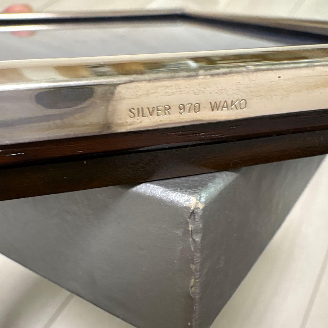 【未使用】銀座和光 WAKO 銀 写真立て フォトフレーム シルバー 無地