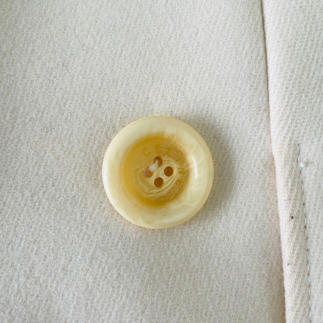 CELINE アイボリー ダブルブレストコート 38