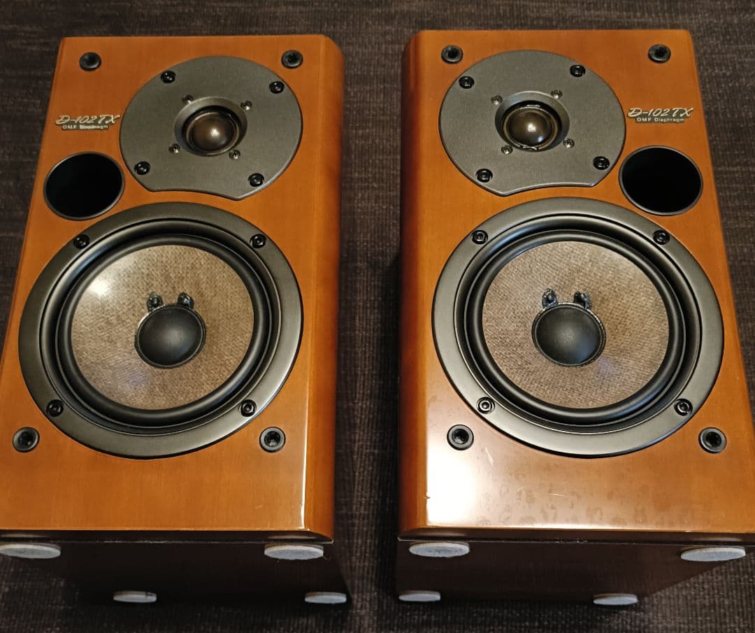 ONKYO D-102TX 吸音材交換、D-102EXのウーハーに交換