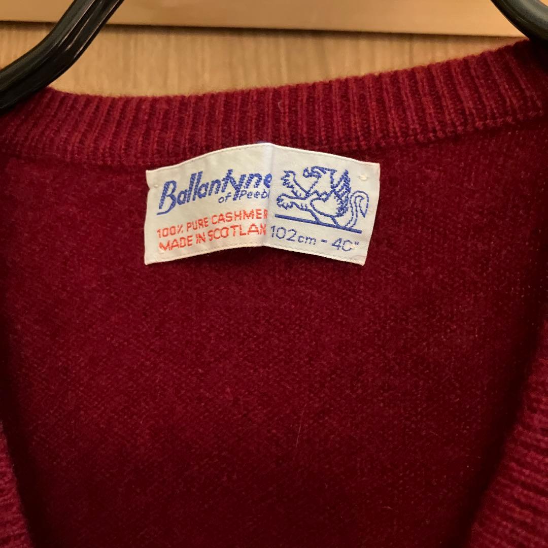 Ballantyne100%カシミヤVネックセーター