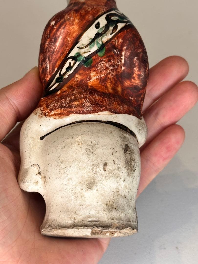 中国 磁州窯 彩絵 人物文 置物 骨董品 コレクション 時代物