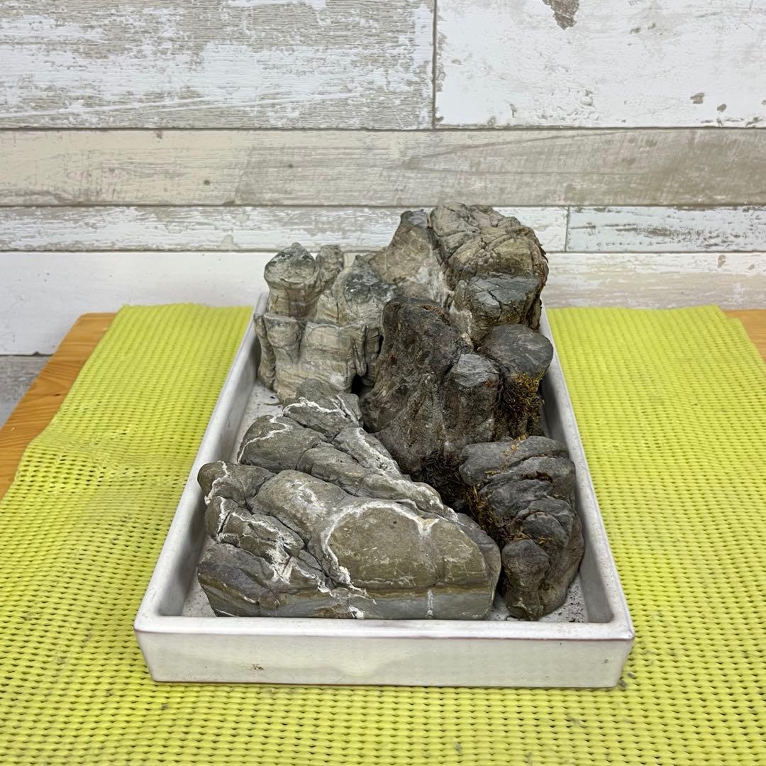 【5個セット】誉平(ポンピラ）石　自然石　水石　盆栽　鑑賞　台つき