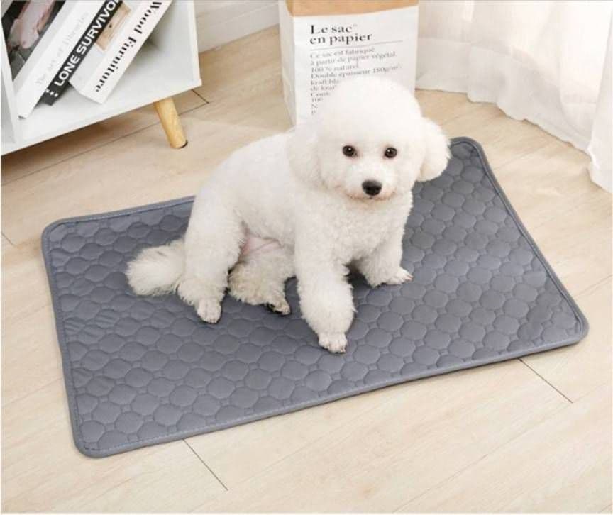 Ｌグレー シート トイレ　洗える　ペット　犬　猫　吸水　マット　2枚