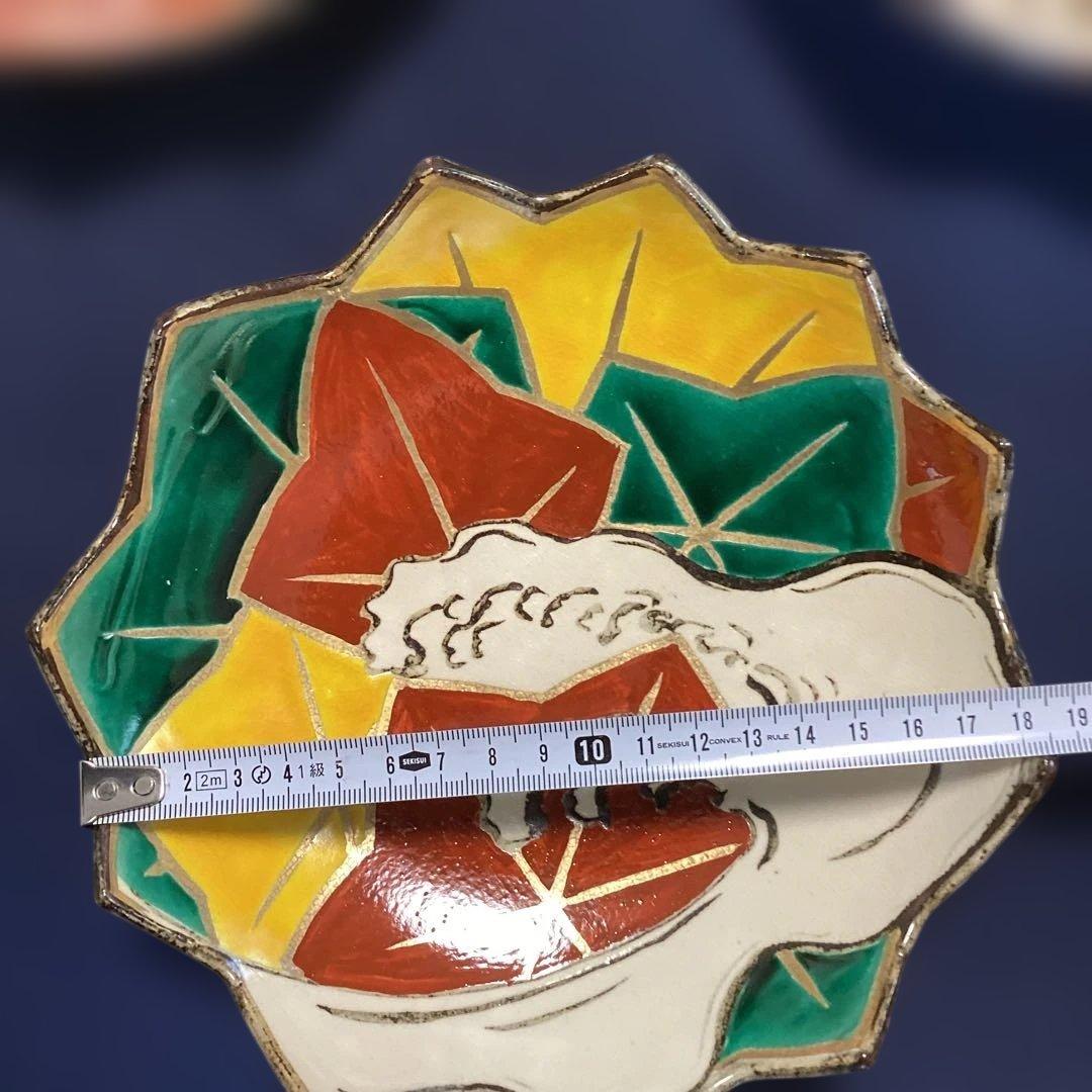 京焼乾山写立田川向付5客　　新品未使用